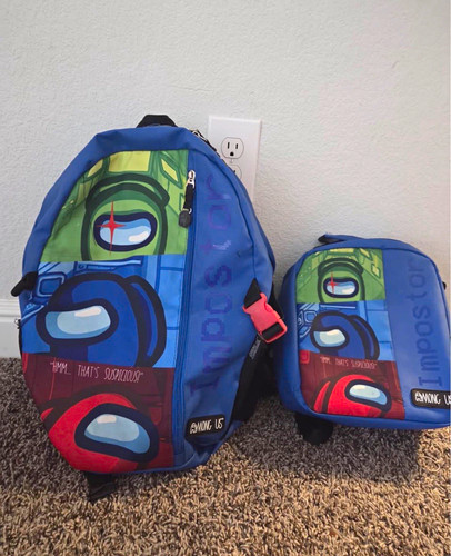 Among kids backpack set - among,